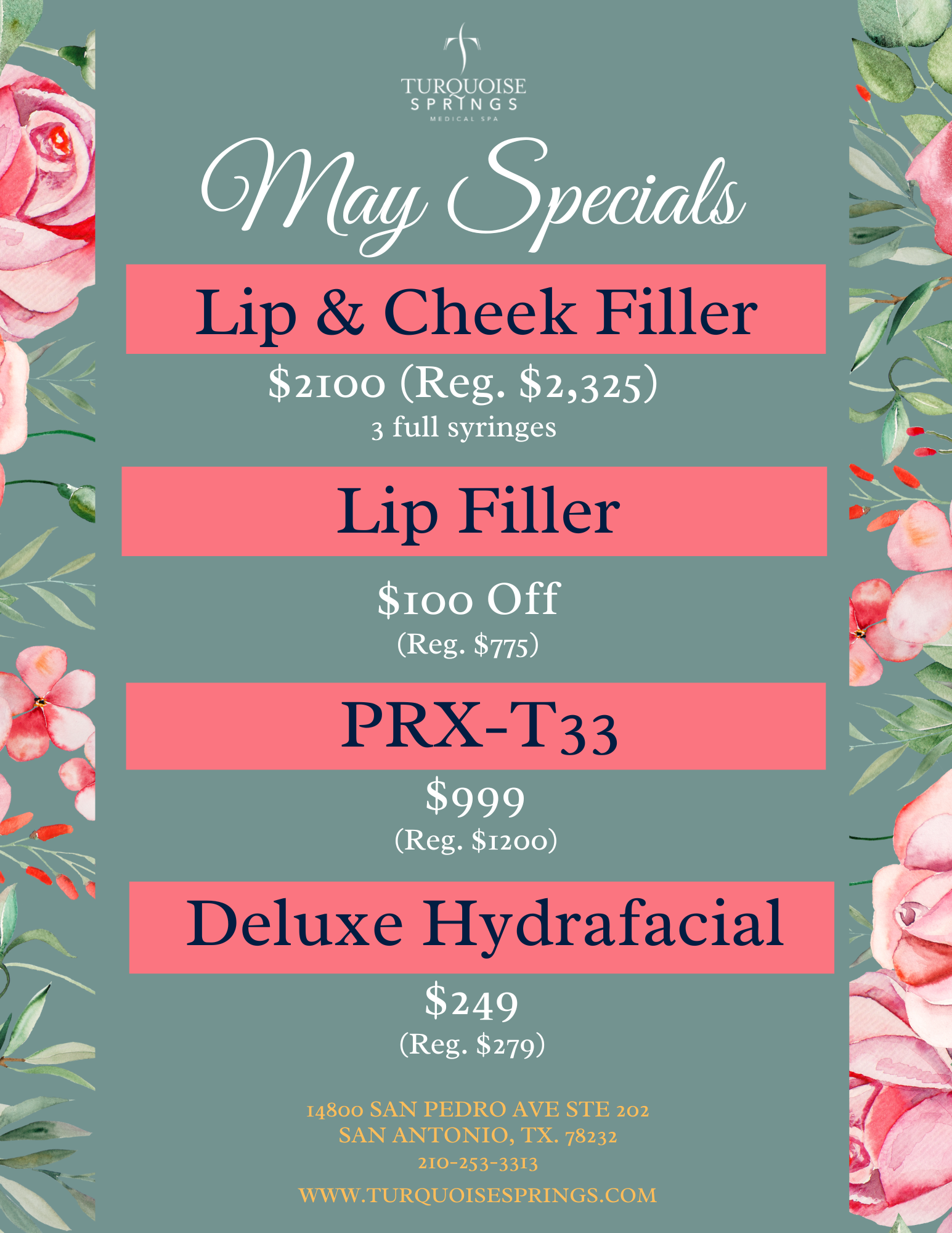 Mothers Day Monthly specials